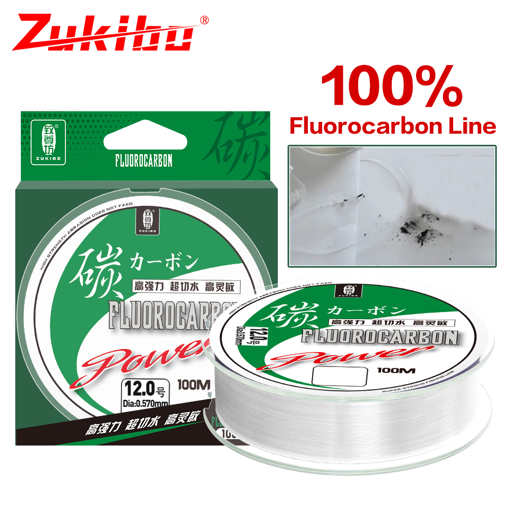 ZUKIBO 50m 100m 100% Fluorocar - Ice Fishing Line 评论和价格
