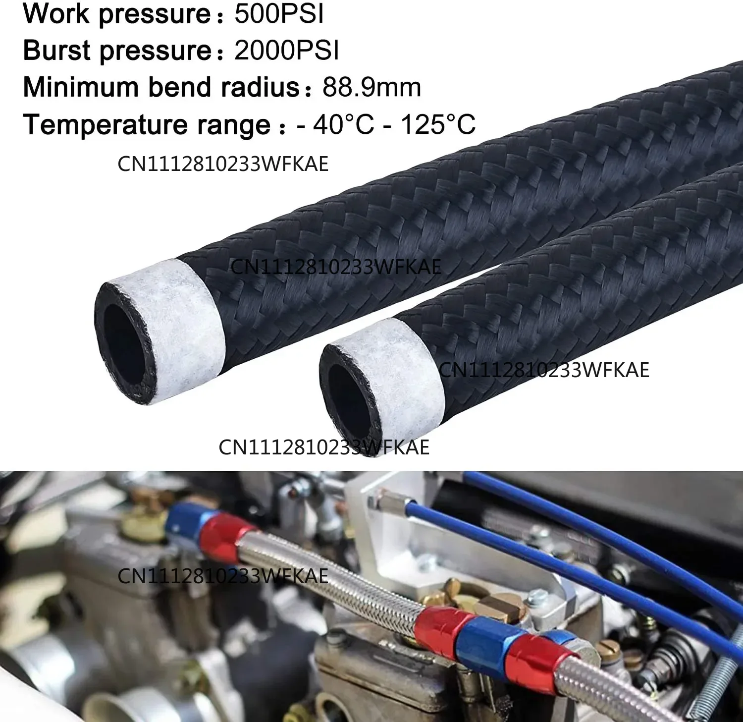 1M 3M 5M Fuel Hose Oil Gas Lin - Braided Line 评论和价格