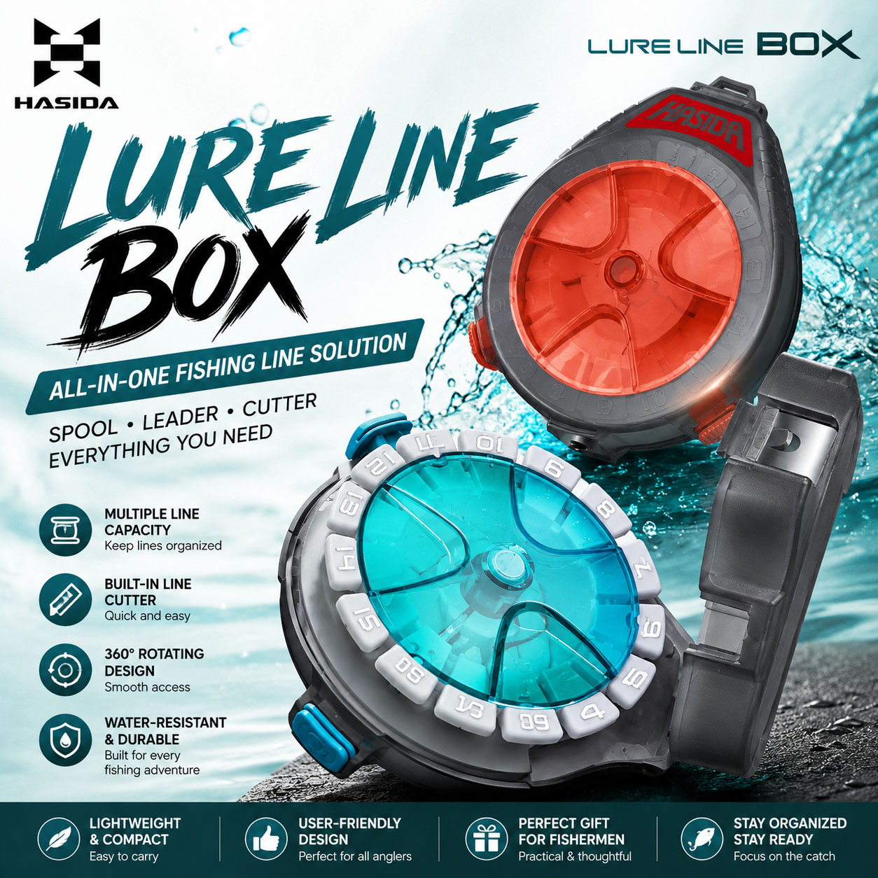 HASIDA Sub Line Box Fishing Ta - Fishing Line Dispenser 评论和价格